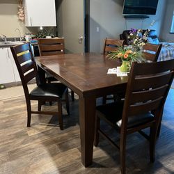 Dining Folding Table With 6 Chairs 