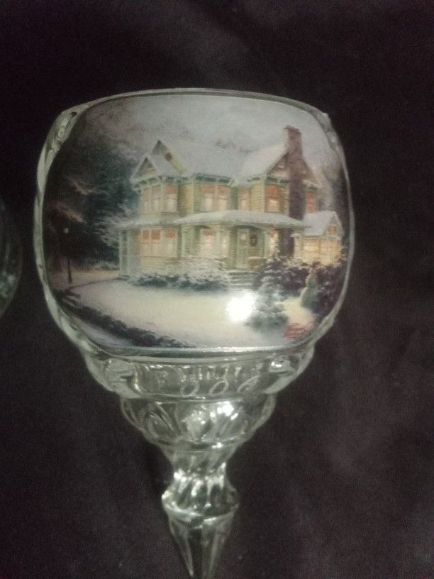 2006 Thomas Kinkade "Holiday Memories" Crystal Christmas Tree Ornament