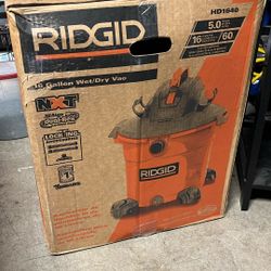 New Rigid 16 Gallon wet dry 5.0 Hp Shop Vac