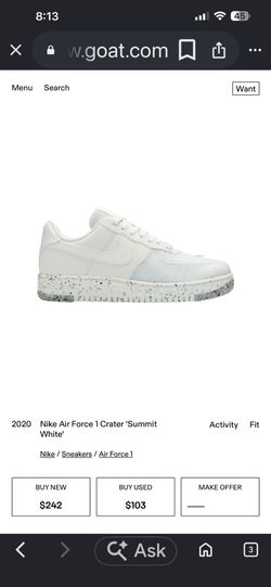 Nike air force 1 low crater flyknit