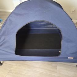 K&H Pet Products Original Indoor/Outdoor Covered Elevated Dog Bed, Navy Blue, Large 42x30x32