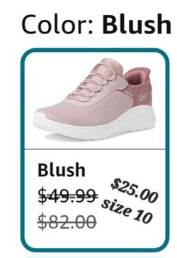 Skechers Womens Hands Free Slip-ins Bobs Squad Chaos - in Color Blush Size 10