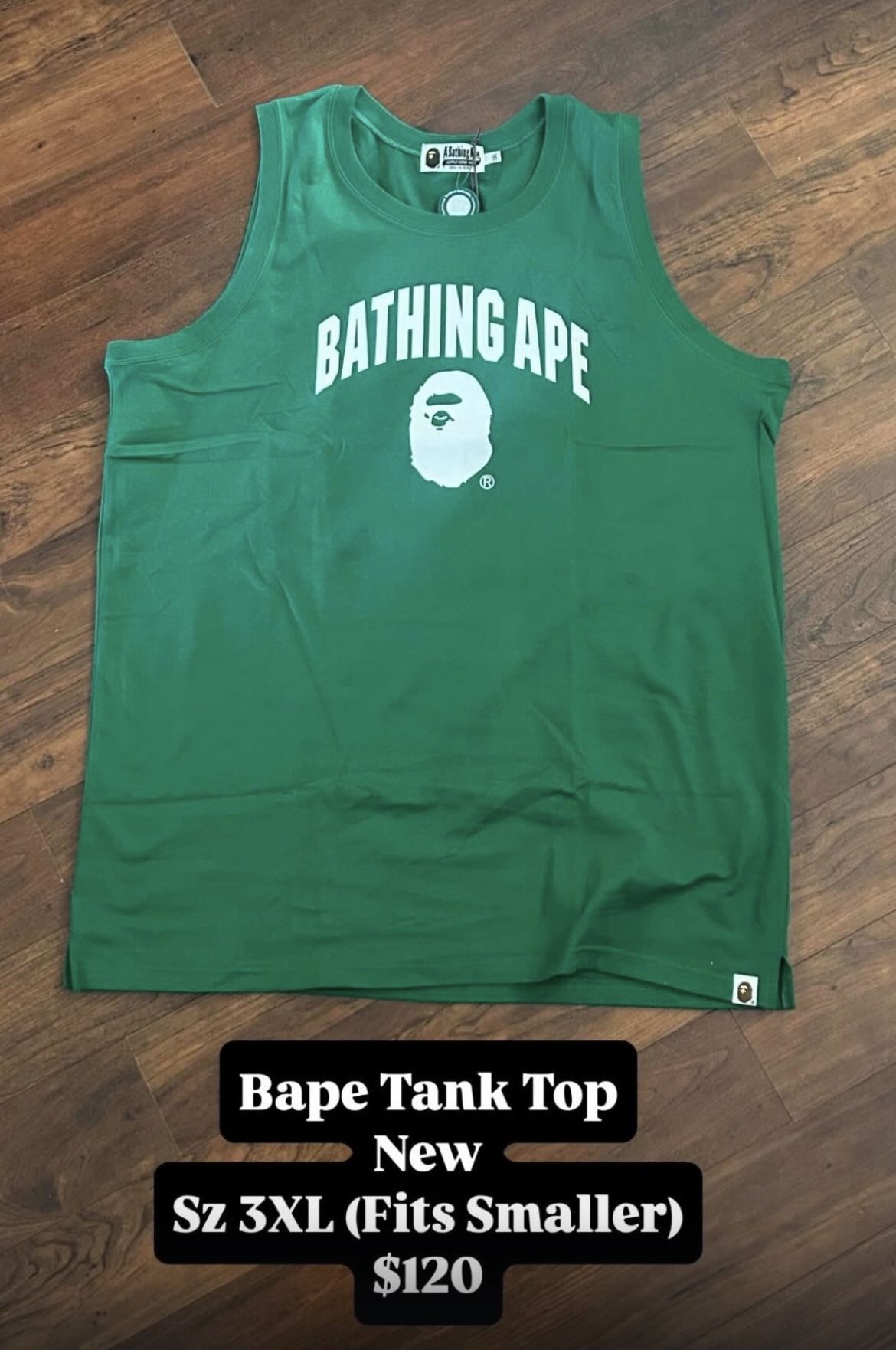 Bape Green Tank Top New Size 3XL