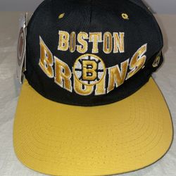Nwt The Cap Snapback Hockey Boston Bruins Hat Vintage NHL W Adam Oates Autograph