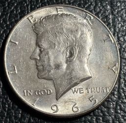 Half dollar 1965. 40% silver. UNC.