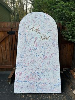 Baby shower: Gender reveal sign