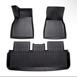 TESLA MODEL S All Weather Floor Liners 1st & 2nd Row Set Black
