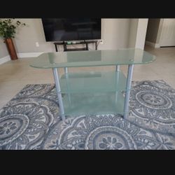 Heavy Tempered Frosted Glass Tv Stand