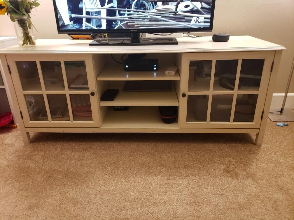 Windham Large TV stand Shell White