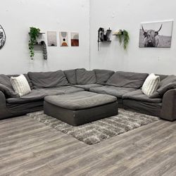 Gray Sectional Cloud Couch - Free Delivery 