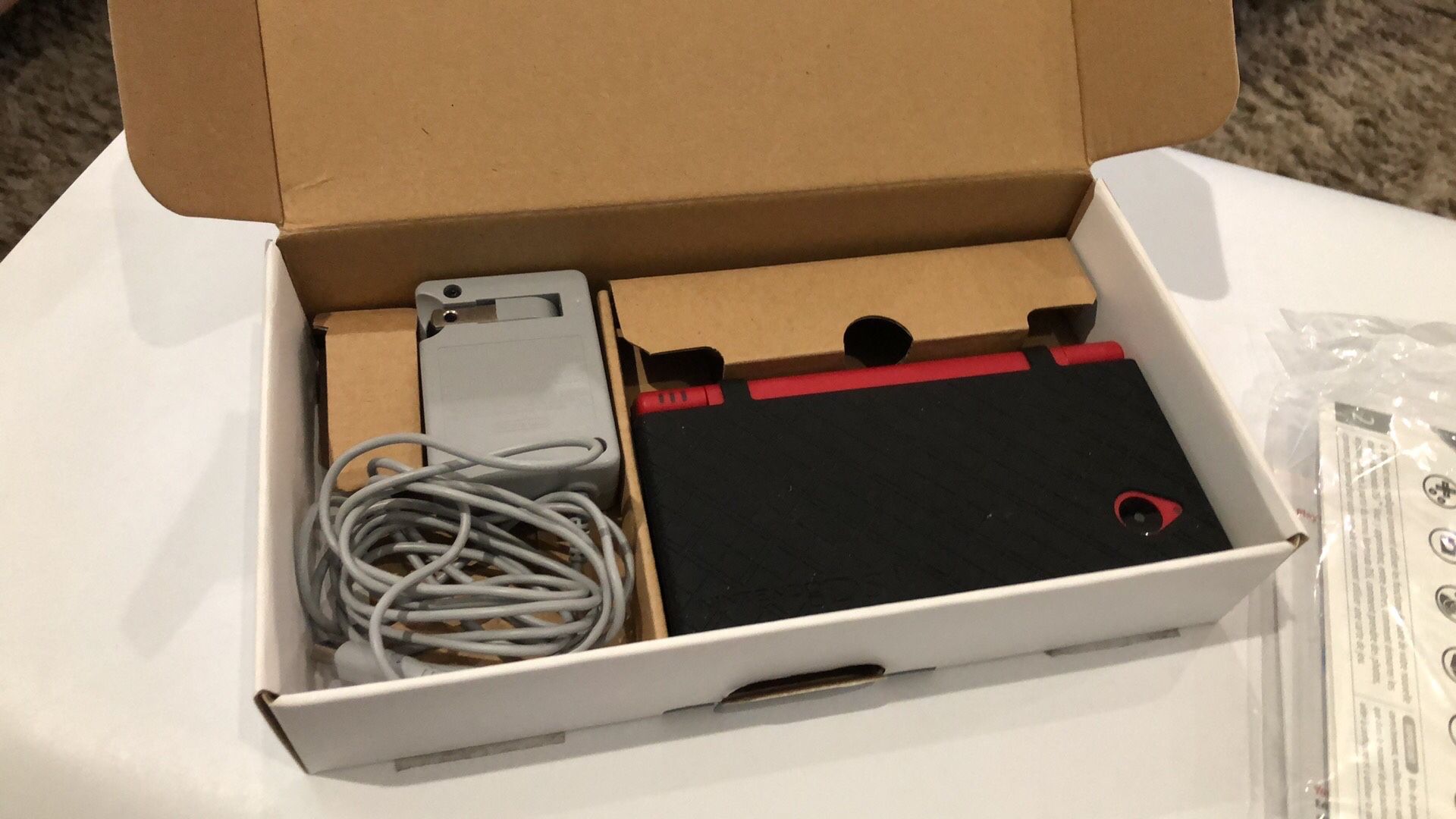 Nintendo DS Red Consolw with Box,Charger and Paperwork