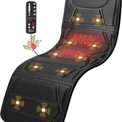 Full Body Massage Mat with Heat, Birthday Gifts for Men Women, 10 Vibration Motors Massage Pad for Bed