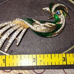 Vintage Peacock Brooch 