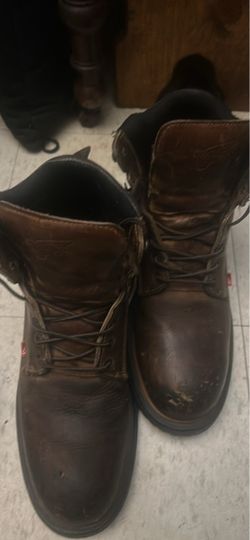 Red Wing Brown Leather Work Boots
