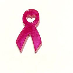 Epoxy/resin Breast Cancer Awareness Ribbon 