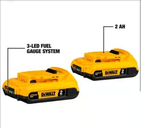 DeWalt 20V MAX DCB203-2 2 Ah Lithium-Ion Compact Battery 2 pc