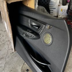 Title: BMW F30 3 Series Black Dakota Leather Door Panels w/Harman Kardon