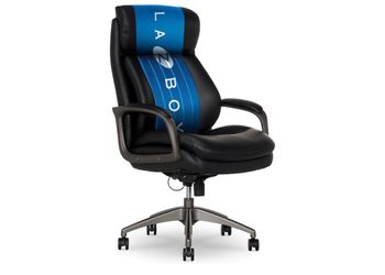 La-Z-Boy Nova Executive Office Chair - Ergonomic High Back Desk Chair with AIR Lumbar Support - Comfortable ComputerChair for Home Office - Vegan Leat