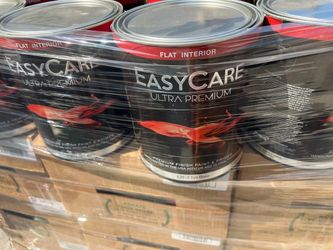 EasyCare Ultra Premium Paint/Primer, Quart, Deep Base, Interior flat white. $15 per bucket.