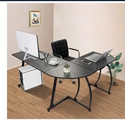 L-Shaped Computer Desk,Corner Desk,Gaming Desk,Reversible Home Office PC Workstation,Study Writing Table