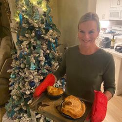 Decorated Christmas Tree Assembled On Site As Scene