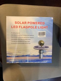 Solar powered led flagpole light