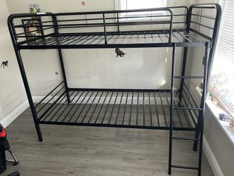 Matte Black Metal Bunkbed