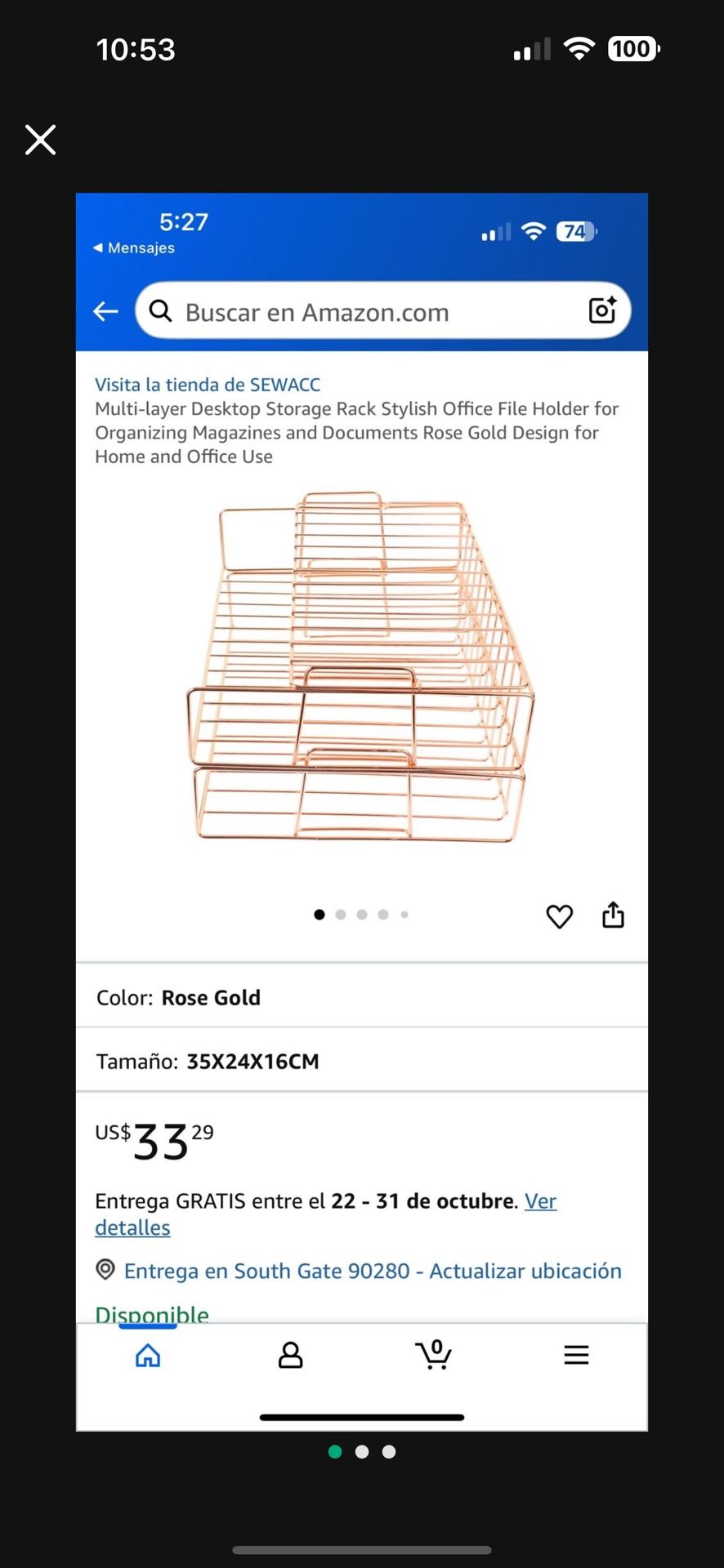 Multi- Layer Desktop Storage Rack Stylish Rose Golf Design For Home And Office Use
