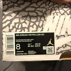 Jordan 1 Low Size 8