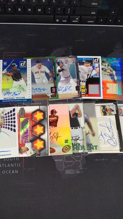 MLB jersey autograph and bat baseball cards Red Sox Yankees Nationals and more