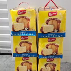 6 Boxes Of Bauducco Vanilla Panettone 