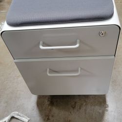Modern Poppins White  2 Drawer Stiw Locking Filing Cabinet