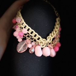 Cute And Elegant Pink Necklace 