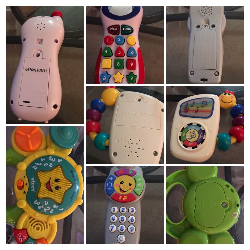 4 different baby toys