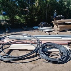 Poly & PVC pipe - assorted lengths & sizes