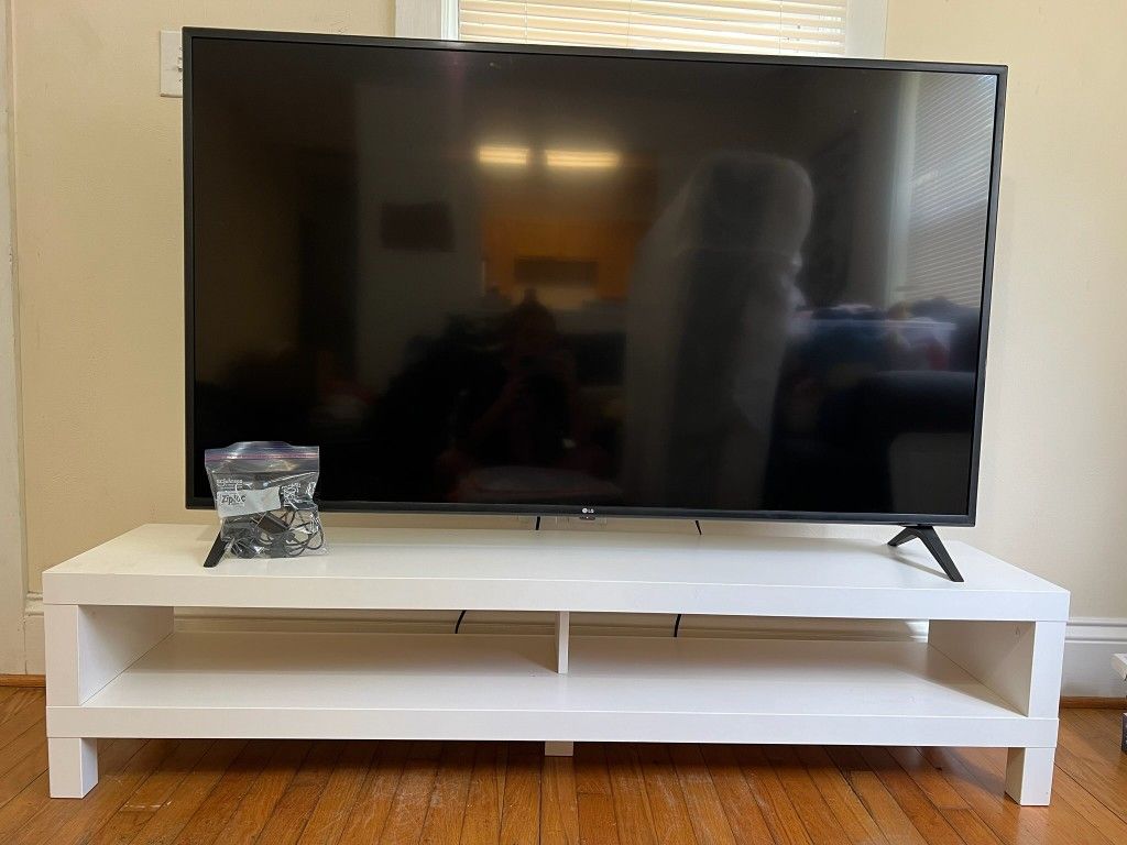 Up For Sale LG 65 TV With TV Stand and Amazon Fire Stick 