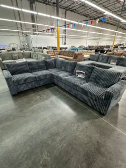 4-Piece Sectional Set
One-Arm Loveseat x 2 + Corner Wedge + Armless Chair

Color: Dark Gray