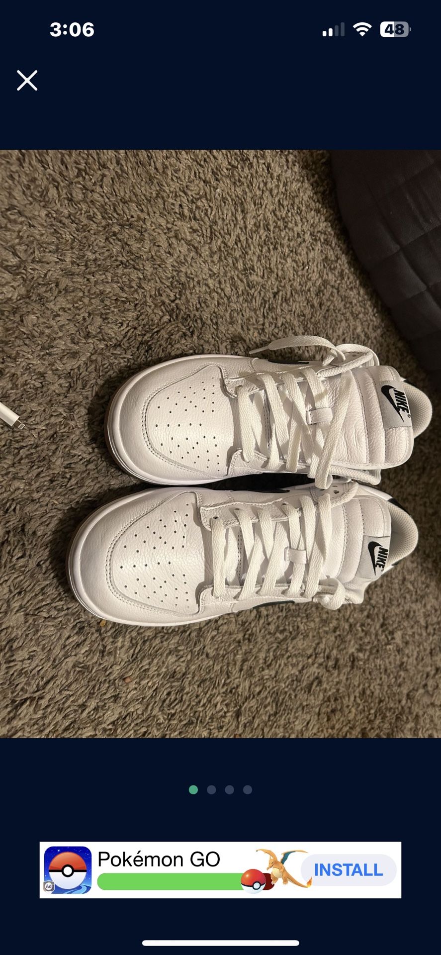 Like New With Box White And Black Nike Dunks 10.5