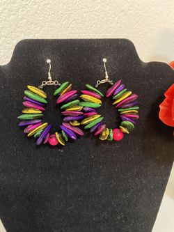 Sunflower Seeds Circle Earrings 