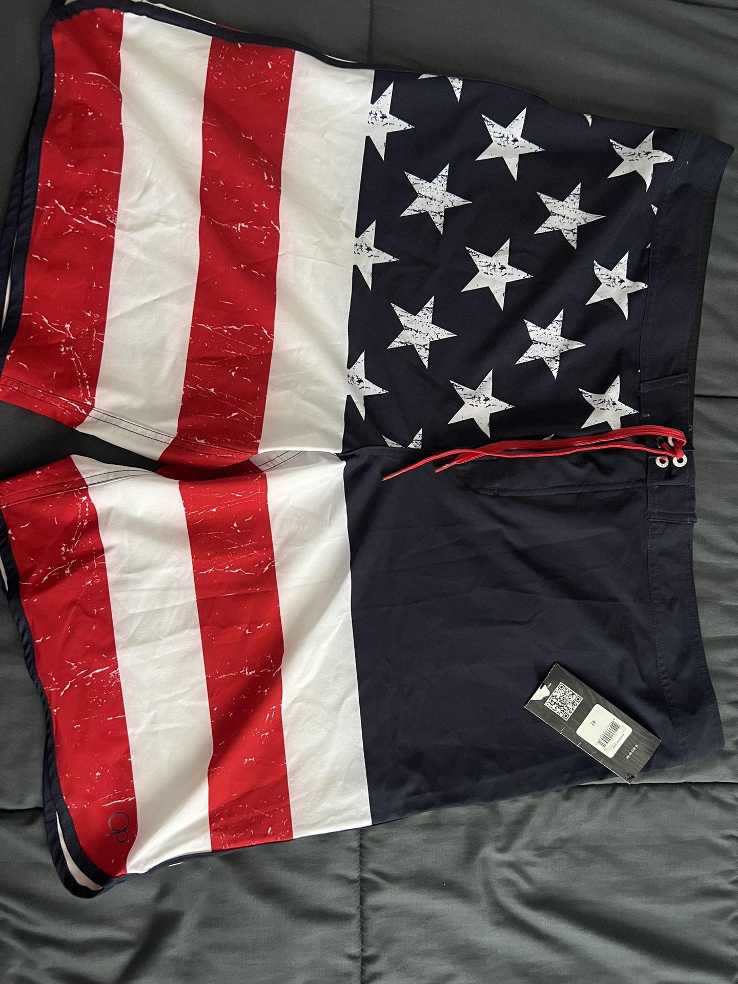 American Flag Swim Trunks