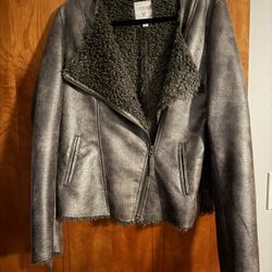 Guess faux leather Gunmetal Gray Large Jacket