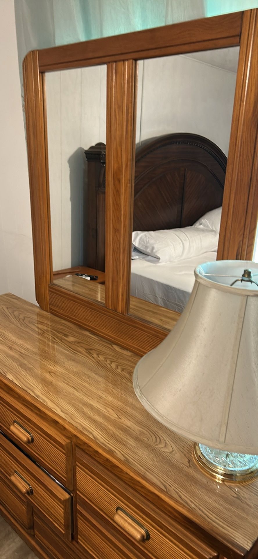 Dresser With Mirror And Matching Chest And Nightstand