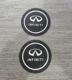 Brand New 2PCS INFINITI Rubber Car Cup Holder Pad Water Cup Slot Non-Slip Mat Universal