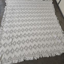 Vintage Handmade Crochet Blanket 