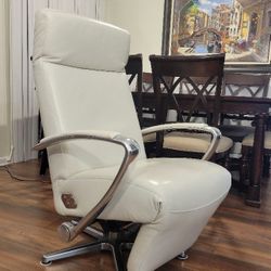 W. Schillig Genuine Leather Recliner Chair 