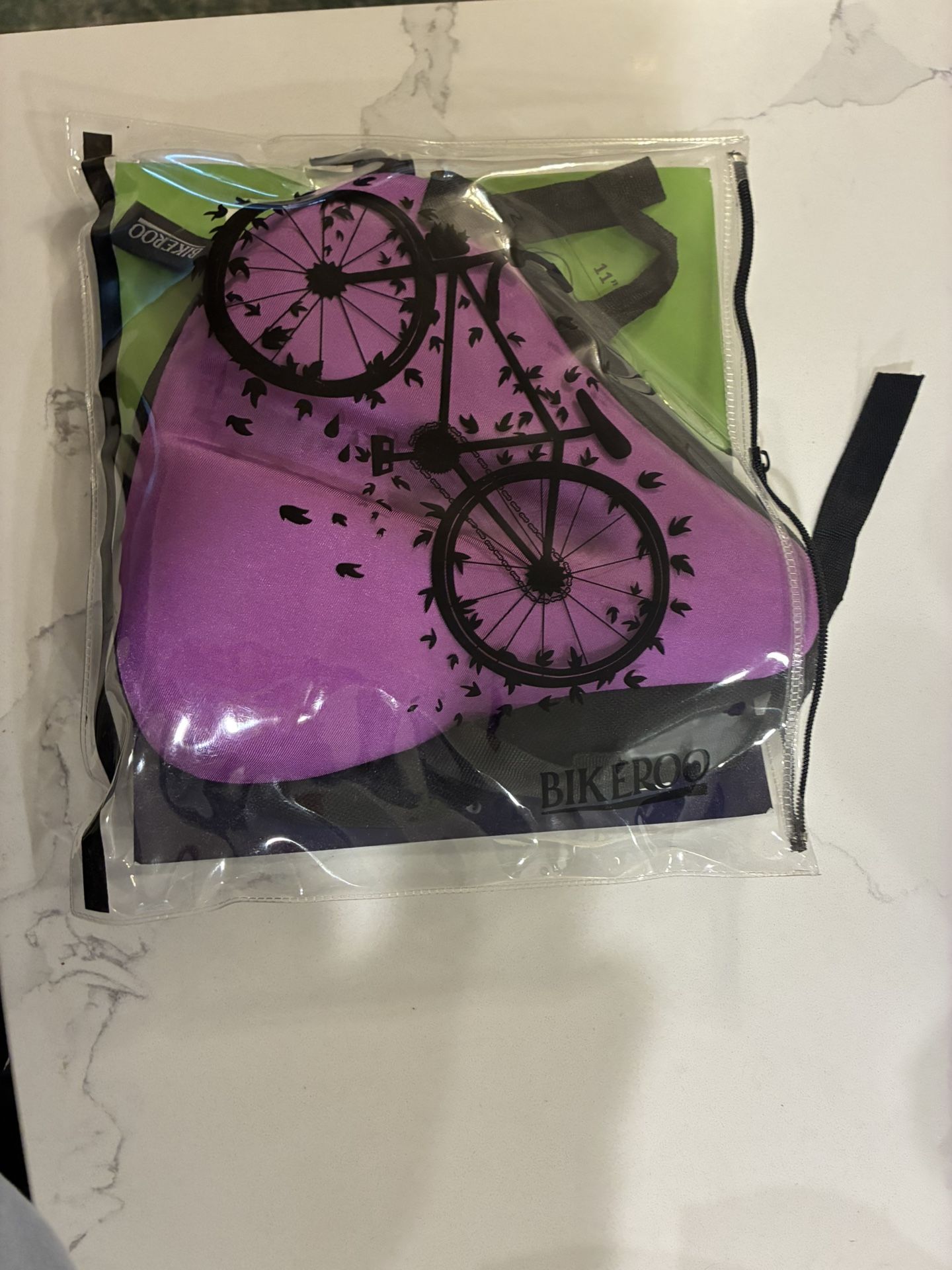 Padded gel Cover For Bike Seat Purple