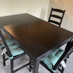 JOKKMOKK Table and 4 chairs, black-brown