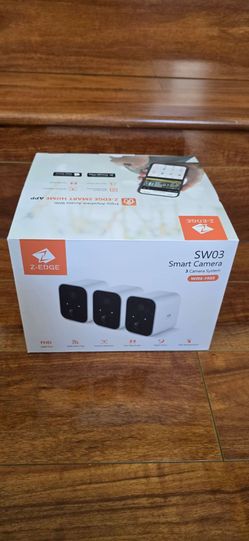 3 HD Wireless Smart Cameras with Solar Panels, Built-in Mic & Speaker, Night Vision