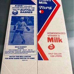 Buffalo Sabres Mike Ramsey Old Flat Milk Carton 