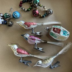 5 Vintage Christmas Ornaments Made In Japan